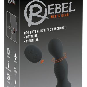 Rebel Rotating Prostate Stimulator Butt Plug mit 2 Funktionen, Rot