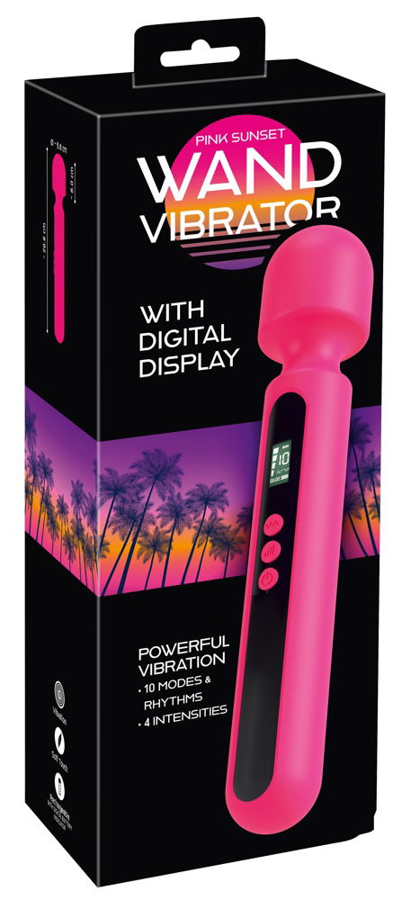 You2Toys Pink Sunset Wand Vibrator - Digital Display - 10 Vibrationsmodi - 4 Intensitäten