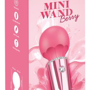 You2Toys Mini Wand Berry Massagestab - Sorbet-Farbe, Metallic-Optik, Glitzerstein