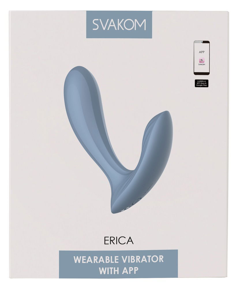 SVAKOM - Erica Panty-Vibrator, wiederaufladbar, wasserdicht, ergonomisches Design, 11 Vibrationsmodi, App-Steuerung