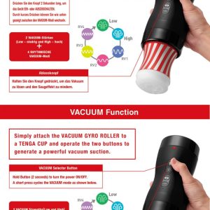 Tenga Vacuum Gyro Roller - Masturbator-Aufsatz mit Rotation und Saugeffekt