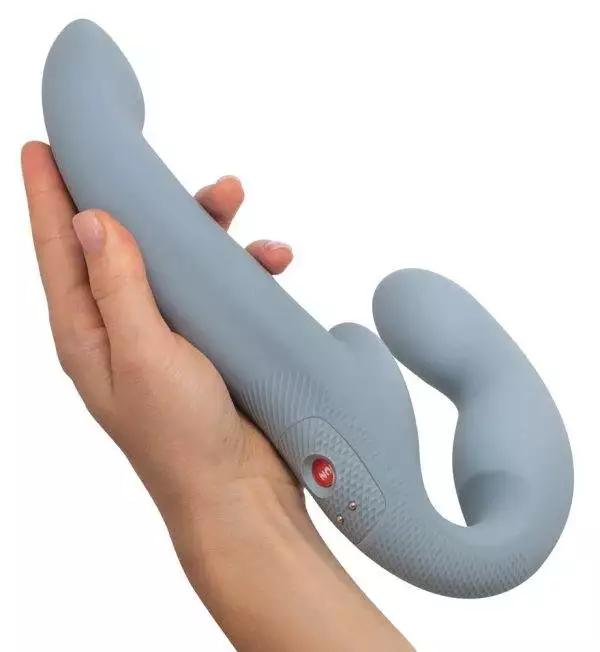 Fun Factory Share Vibe Pro - Doppeldildo mit Vibration, 11,3 cm/14 cm, Silikon, schwarz