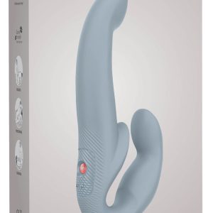 Fun Factory Share Vibe Pro - Doppeldildo mit Vibration, 11,3 cm/14 cm, Silikon, schwarz