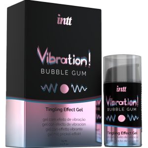 Intt Tingling Effect Vibration Gel - Bubble Gum, 15 ml