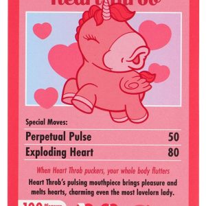 Unihorn Auflegevibrator Heart Throb - Pulsierendes Einhorn - Pink