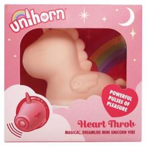 Unihorn Auflegevibrator Heart Throb - Pulsierendes Einhorn - Pink