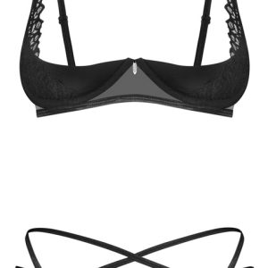 Obsessive 3-teiliges Set Donarella, Schwarzes Dessous-Attraktion