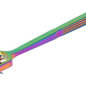 Fetish Collection Rainbow Triple Pinwheel, Metall-Nervenrad, Regenbogen, 18,5 cm