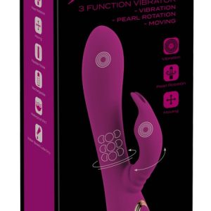 Javida 3 Function Vibrator - Synchron-Stimulation mit Extras, wasserdicht, wiederaufladbar, Silikon