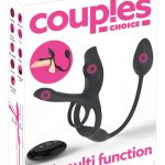 Couples Choice RC Multi Function Couple's Vibrator, Silikon, wasserdicht, wiederaufladbar, 10 Modi, Fernbedienung, 5 Toys in einem