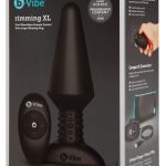 b-Vibe Rimming XL Analvibrator mit Massageperlen - Rot-Black