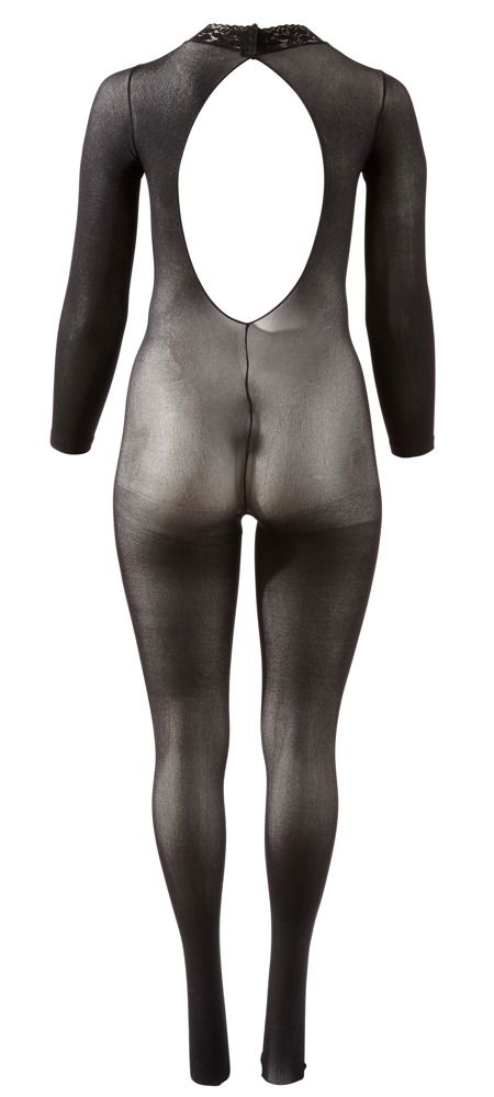 NO:XQSE Catsuit ouvert - Aufregend transparenter Langarm-Catsuit XL/2XL