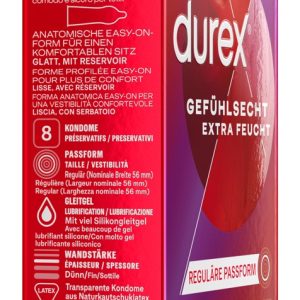 Durex Extra Feucht Kondome - Intensives Gefühl (8er) (8 Stück)