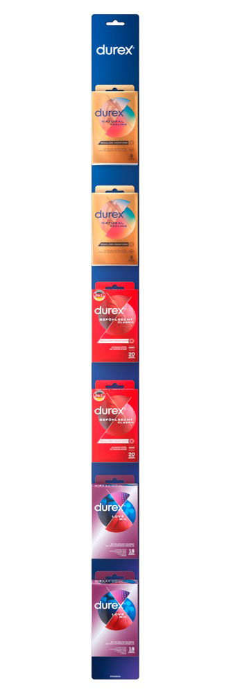 Durex Kondom Mix Set - Gefühlsecht, Natural Feeling, Love Mix - 32er Pack - bunte Auswahl an Kondomen