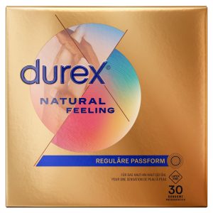 Durex Natural Feeling Kondome - Haut an Haut Gefühl, 200 mm, 56 mm