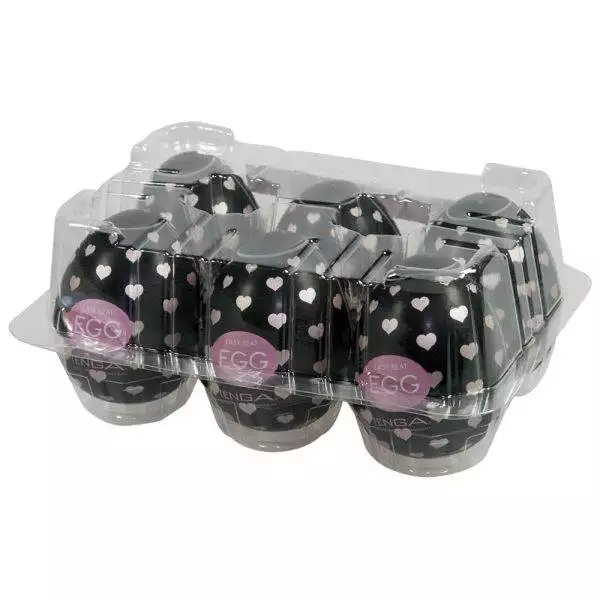 TENGA Ei Lovers - Einmal-Masturbator für unterwegs Schwarz-silberne Hülle (6 Stück) TENGA Ei Lovers - Einmal-Masturbator für unterwegs Schwarz-silberne Hülle (6 Stück)