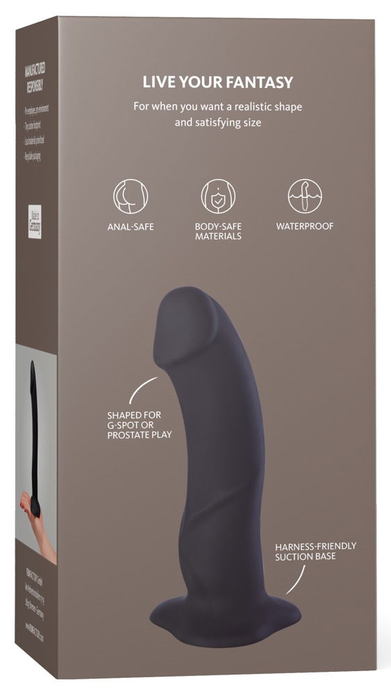 Großer Naturdildo "THE BOSS" - 18 cm - Silikon - Stimulationsintensiv - Mit Saugfuß - Harnesstauglich