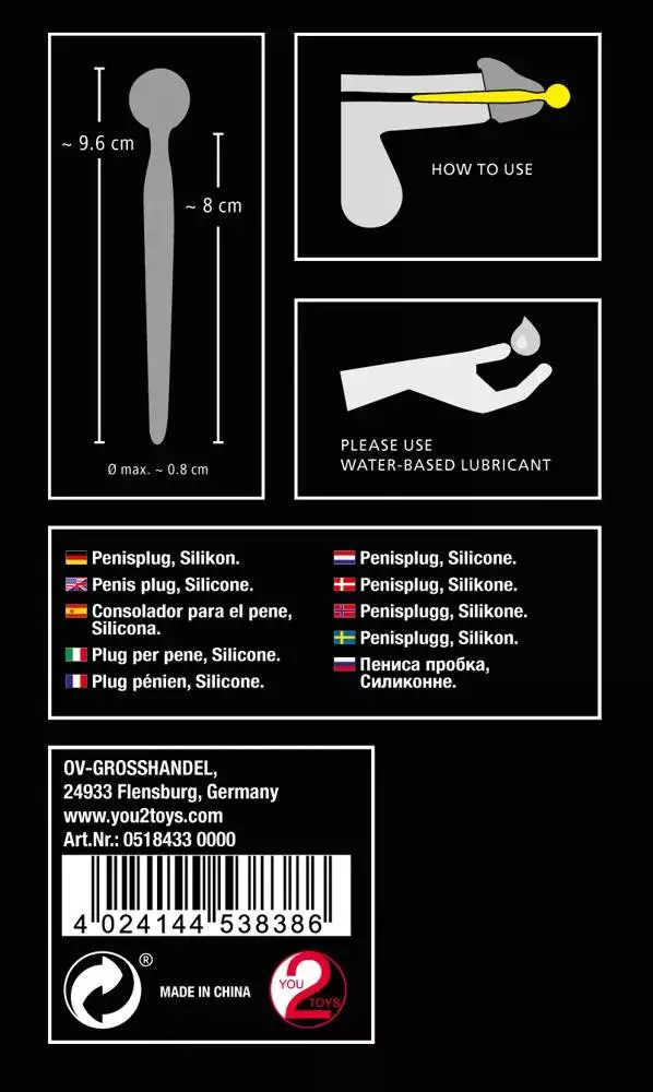 Penisplug Sperm Stopper - Konisches Design, hautfreundliches Silikon (1 Stück)