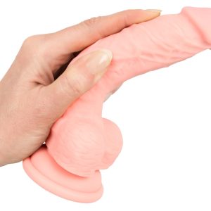 Medical Silicone Naturdildo - Praller Äderung & Saugfuß