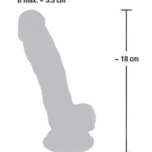 Medical Silicone Naturdildo - Praller Äderung & Saugfuß