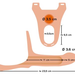 Silicone Strap-on +5 cm medium