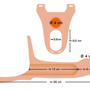 Silicone Strap-on +6 cm large