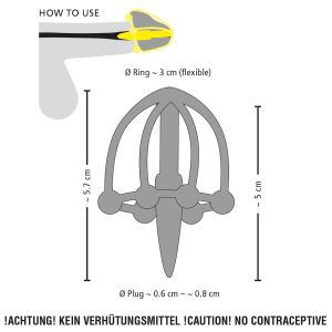 Penisplug Deluxe - Eichelkäfig mit Stimulationskugeln