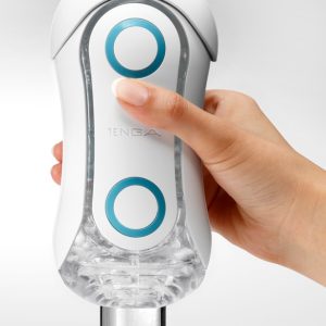 TENGA Flip Orb - Blowjob-Simulation & 2-Punkte-Stimulation Weiß/Transparent/Blau