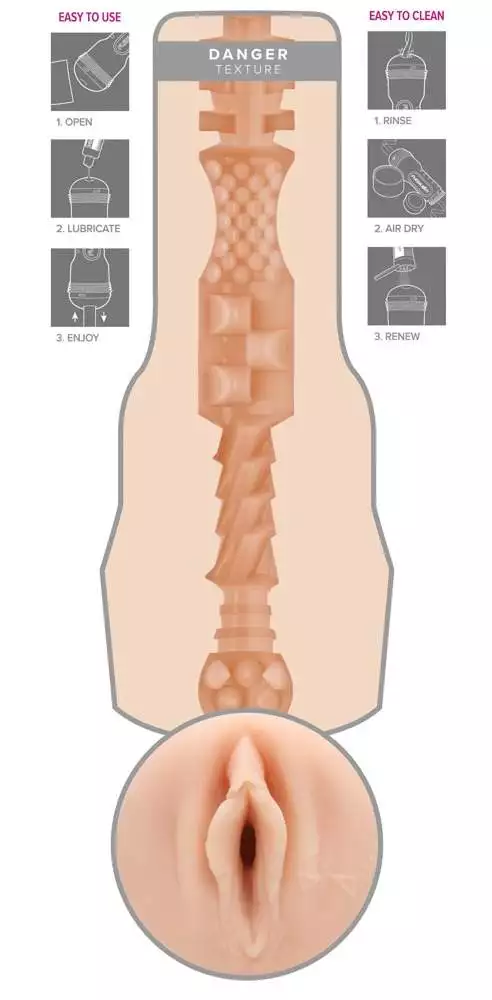 Dangerous Pleasure - Fleshlight Masturbator mit Abella Danger Intimabdruck