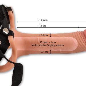 Realistixxx Penis-Upgrade: Strap-On Sleeve Hautfarben hell/Schwarz