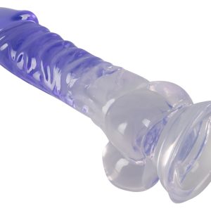 Crystal Naturdildo mit Saugfuß - Für intensive Stimulation Transparent/Lila