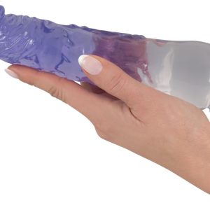 Crystal Naturdildo mit Saugfuß - 22,5 cm Transparent/Lila