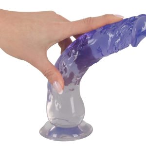 Crystal Naturdildo mit Saugfuß - 22,5 cm Transparent/Lila