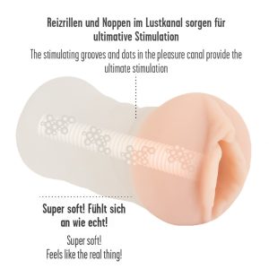 Stroker Soft Masturbator - Lebensechte Vagina-Optik Transparent/Hautfarben hell