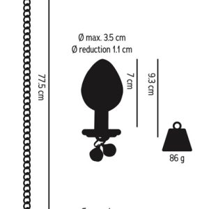 You2Toys Butt Plug Set: 3 verschiedene Plugs & Leine Silber/Hellblau