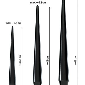 Super Long Anal Plug Set black