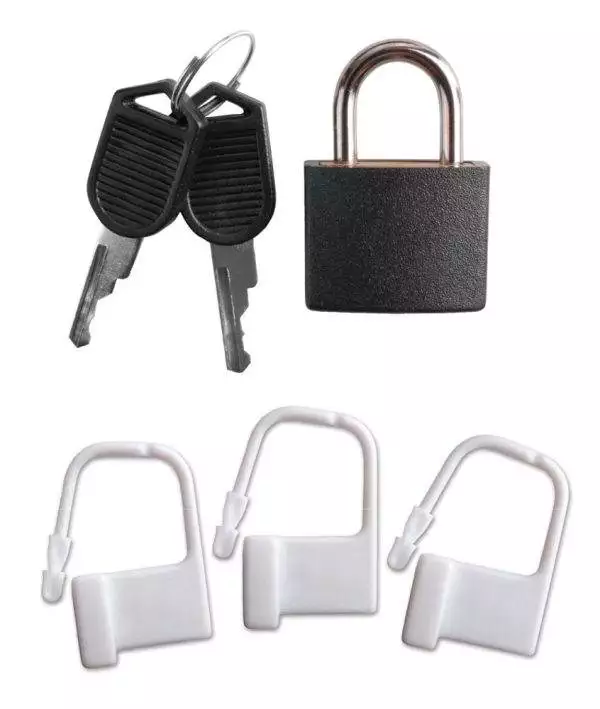 Fantasy C-Ringz - Keuschheitskäfig mit Metall-Schloss und Schlüsseln Schwarz/Silber