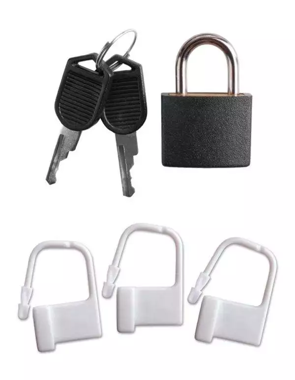 Fantasy C-Ringz - Keuschheitskäfig mit Metall-Schloss und 2 Schlüsseln Schwarz/Silber