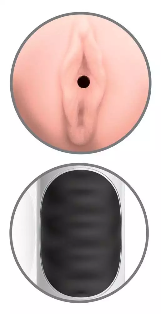 Pipedream Extreme Toyz - Mega Grip Vibrating Stroker Hautfarben hell/Weiß/Schwarz