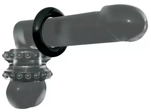 Sir Richard's Control - Doppelpack Penisringe, flexibel einsetzbar Transparent/Schwarz