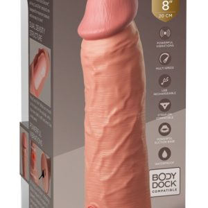 King Cock Elite Vibrating + Dual Density Naturvibrator 8" Light