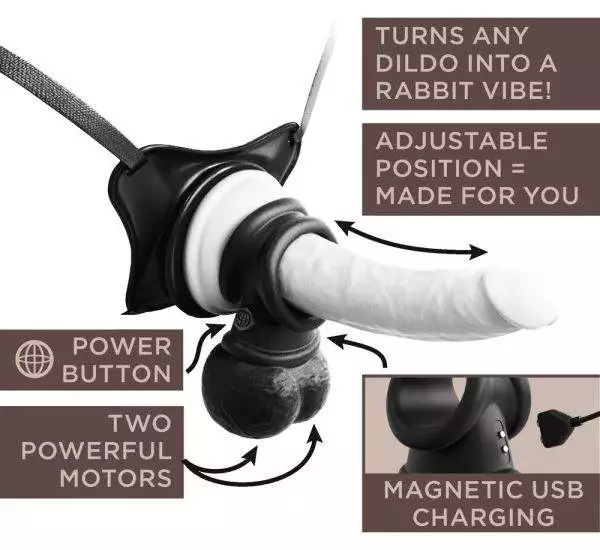 King Cock Elite - The Crown Jewels. Penisring mit schwingenden Vibro-Hoden.