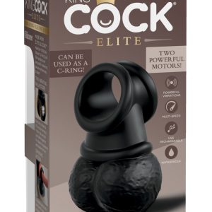 King Cock Elite - The Crown Jewels. Penisring mit schwingenden Vibro-Hoden.