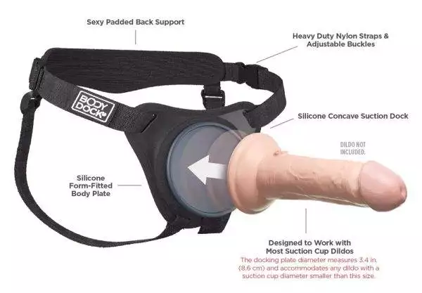 Body Dock Elite Harness - Komfortabler Umschnallgurt mit Silikon-Andockplatte Body Dock Elite Harness - Komfortabler Umschnallgurt mit Silikon-Andockplatte