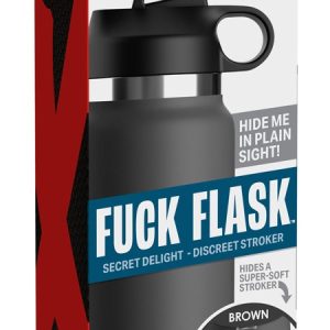 PDX Plus+ Fuck Flask Secret Delight, Masturbator für Unterwegs, Realistische Vagina-Optik, Saugventil, Daumenschlaufe, Fanta Flesh Material