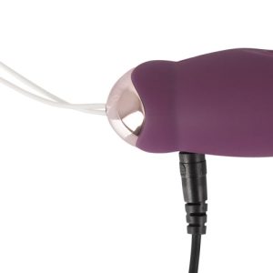 Javida Vibro-Ei mit Klopf-Funktion - Training und Stimulation Lila/Rosegold