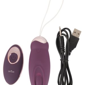 Javida Vibro-Ei mit Klopf-Funktion - Training und Stimulation Lila/Rosegold