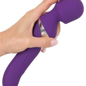 Javida Massagestab & Perlen-Vibrator Lila/Silber