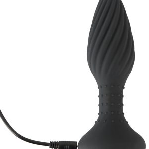 ANOS Vibro-Analplug mit Rotation, Fernbedienung, 10 Modi Schwarz/Gold