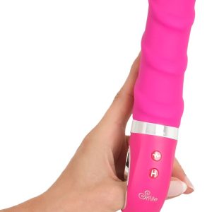 Sweet Smile Warming Soft Vibrator - Flexibel, 12 Modi, Wasserdicht Pink/Silber